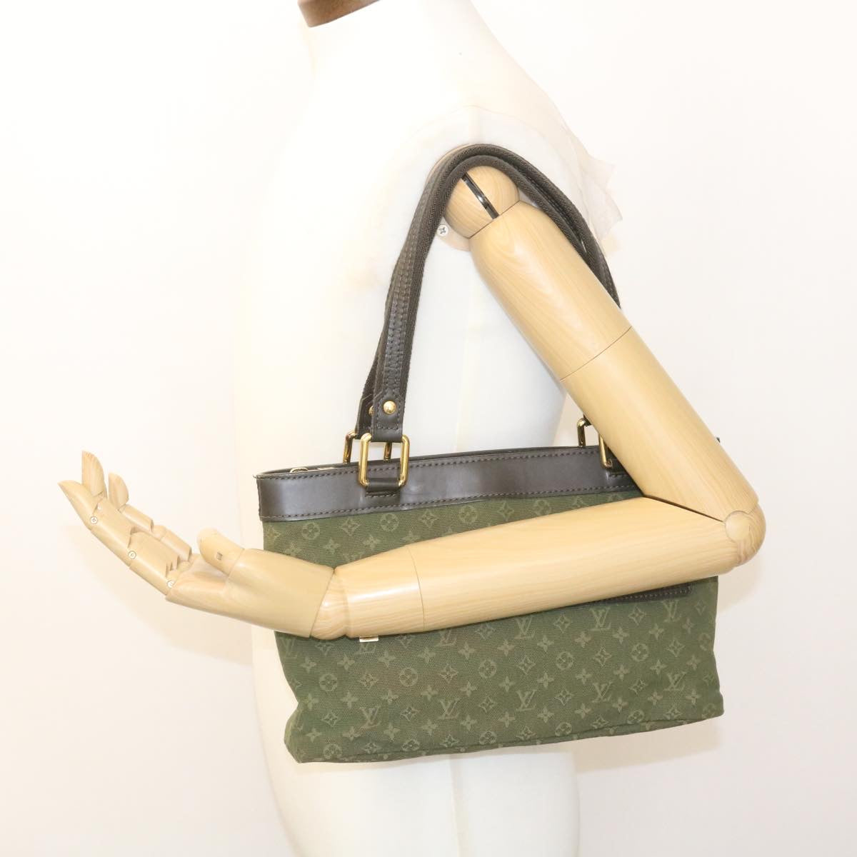 LOUIS VUITTON Monogram Mini Lucille PM Hand Bag TST Khaki M92682 LV Auth bs297