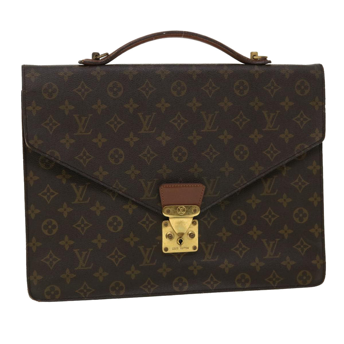 LOUIS VUITTON Monogram Porte Documents Bandouliere Briefcase M53338 Auth bs3003