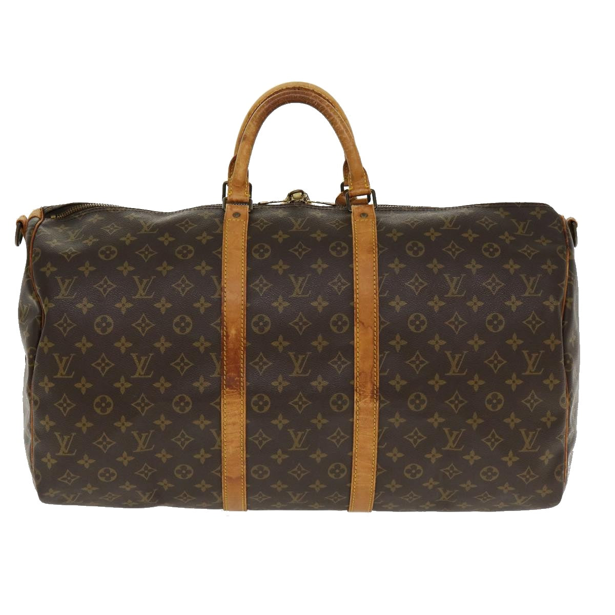 LOUIS VUITTON Monogram Keepall Bandouliere 55 Boston Bag M41414 LV Auth bs3098