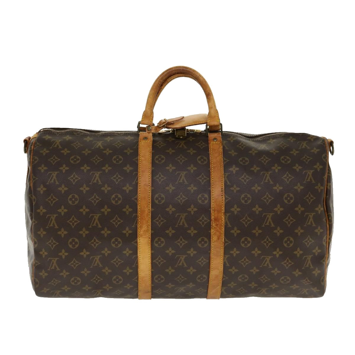 LOUIS VUITTON Monogram Keepall Bandouliere 55 Boston Bag M41414 LV Auth bs3098