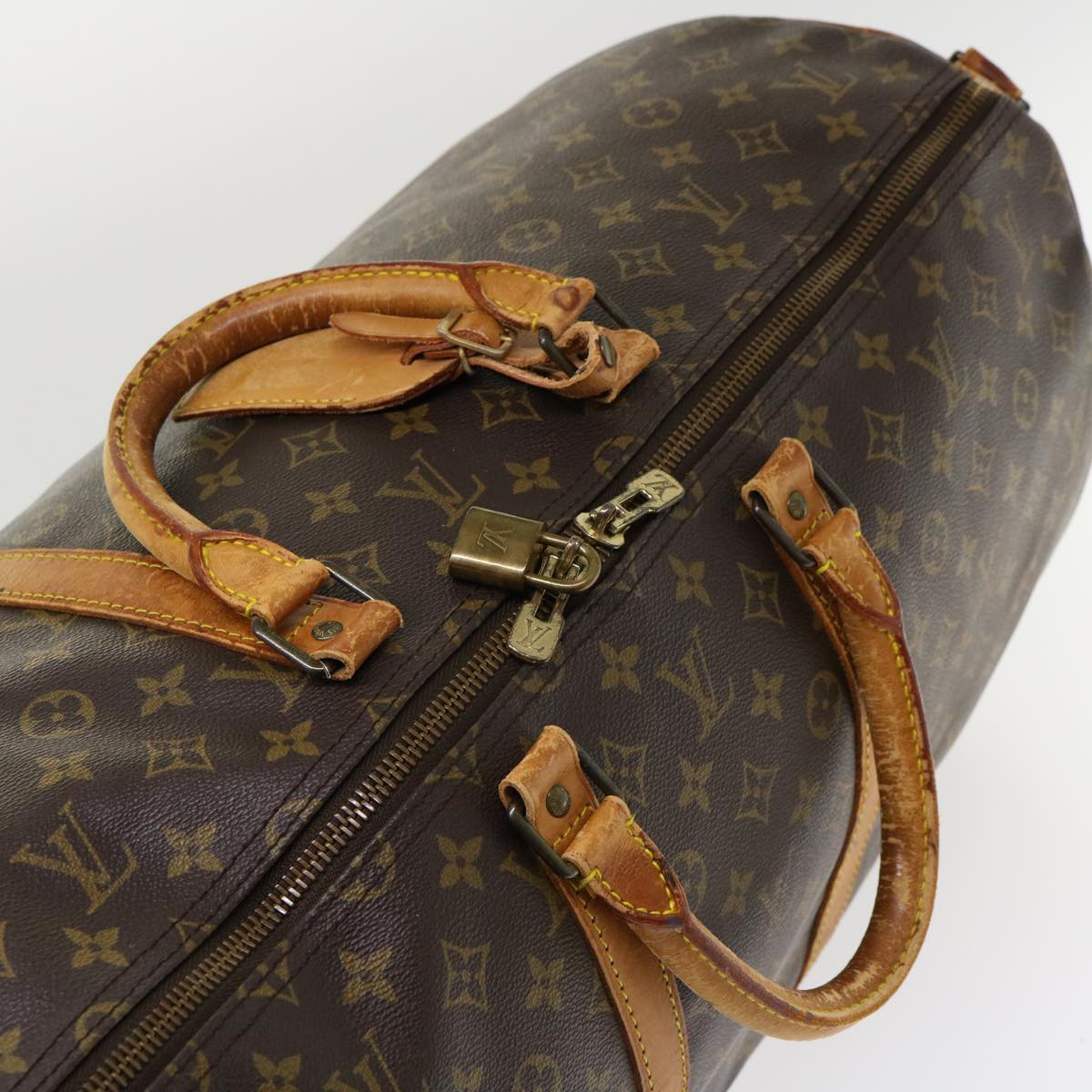 LOUIS VUITTON Monogram Keepall Bandouliere 55 Boston Bag M41414 LV Auth bs3098