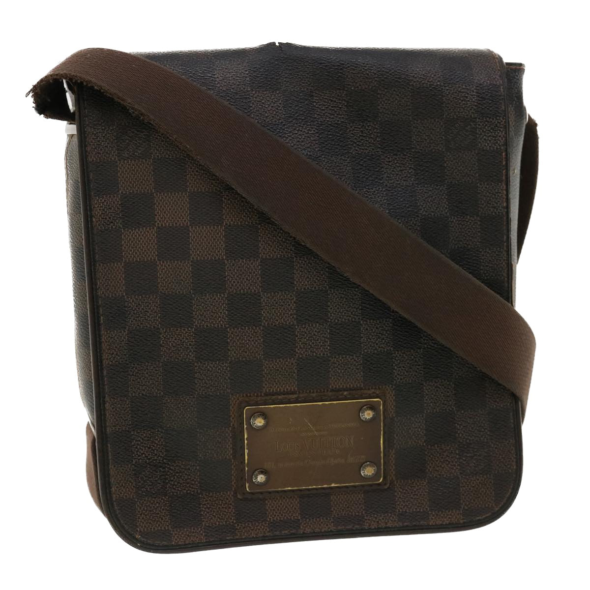 LOUIS VUITTON Damier Ebene Brooklyn PM Shoulder Bag N51210 LV Auth bs3177