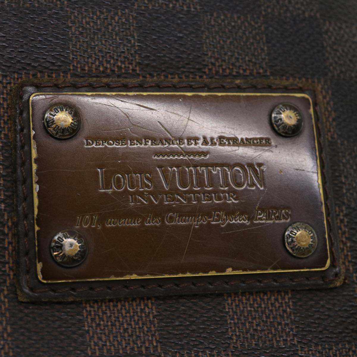 LOUIS VUITTON Damier Ebene Brooklyn PM Shoulder Bag N51210 LV Auth bs3177