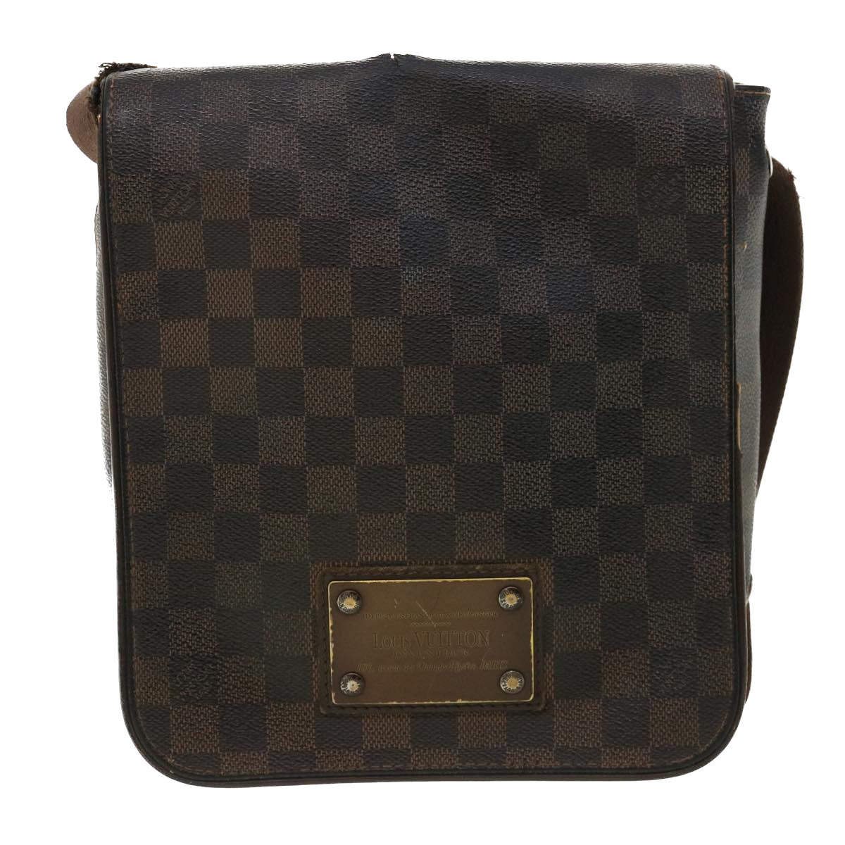 LOUIS VUITTON Damier Ebene Brooklyn PM Shoulder Bag N51210 LV Auth bs3177