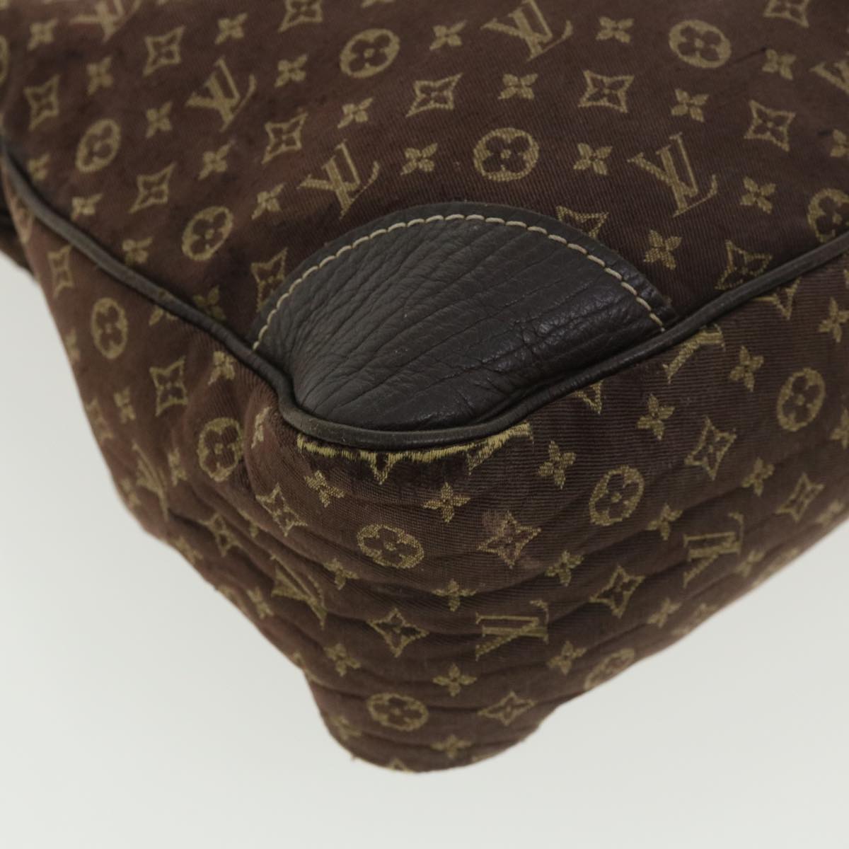 LOUIS VUITTON Monogram Mini Lin Boulogne 30 Shoulder Bag Brown M95225 bs3243