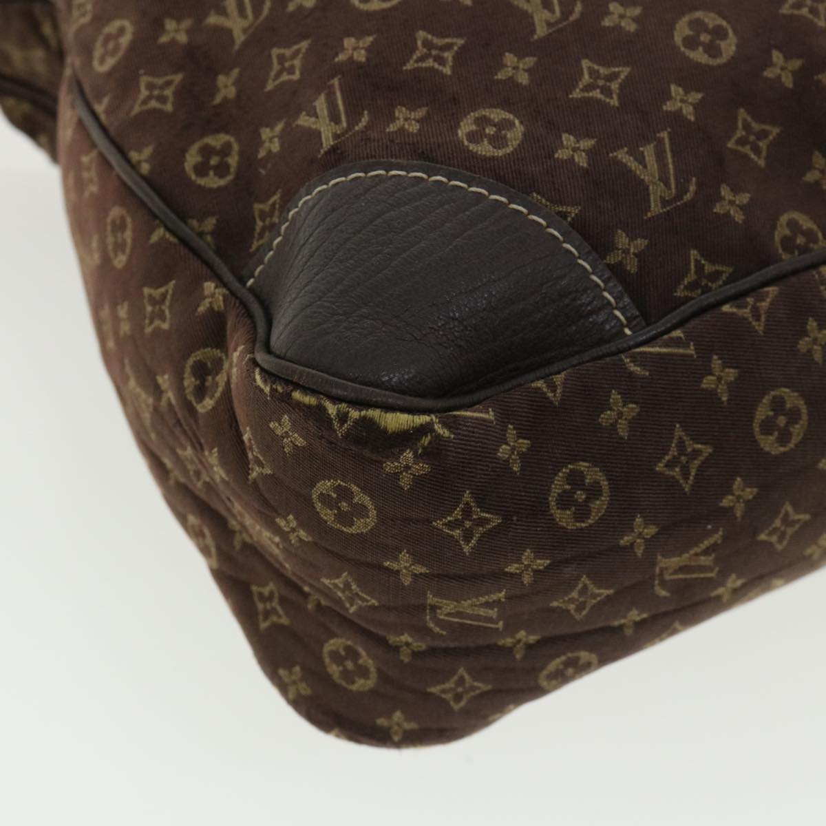 LOUIS VUITTON Monogram Mini Lin Boulogne 30 Shoulder Bag Brown M95225 bs3243