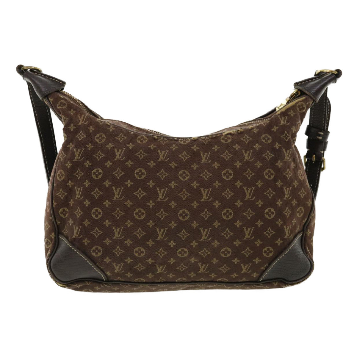 LOUIS VUITTON Monogram Mini Lin Boulogne 30 Shoulder Bag Brown M95225 bs3243 - 0