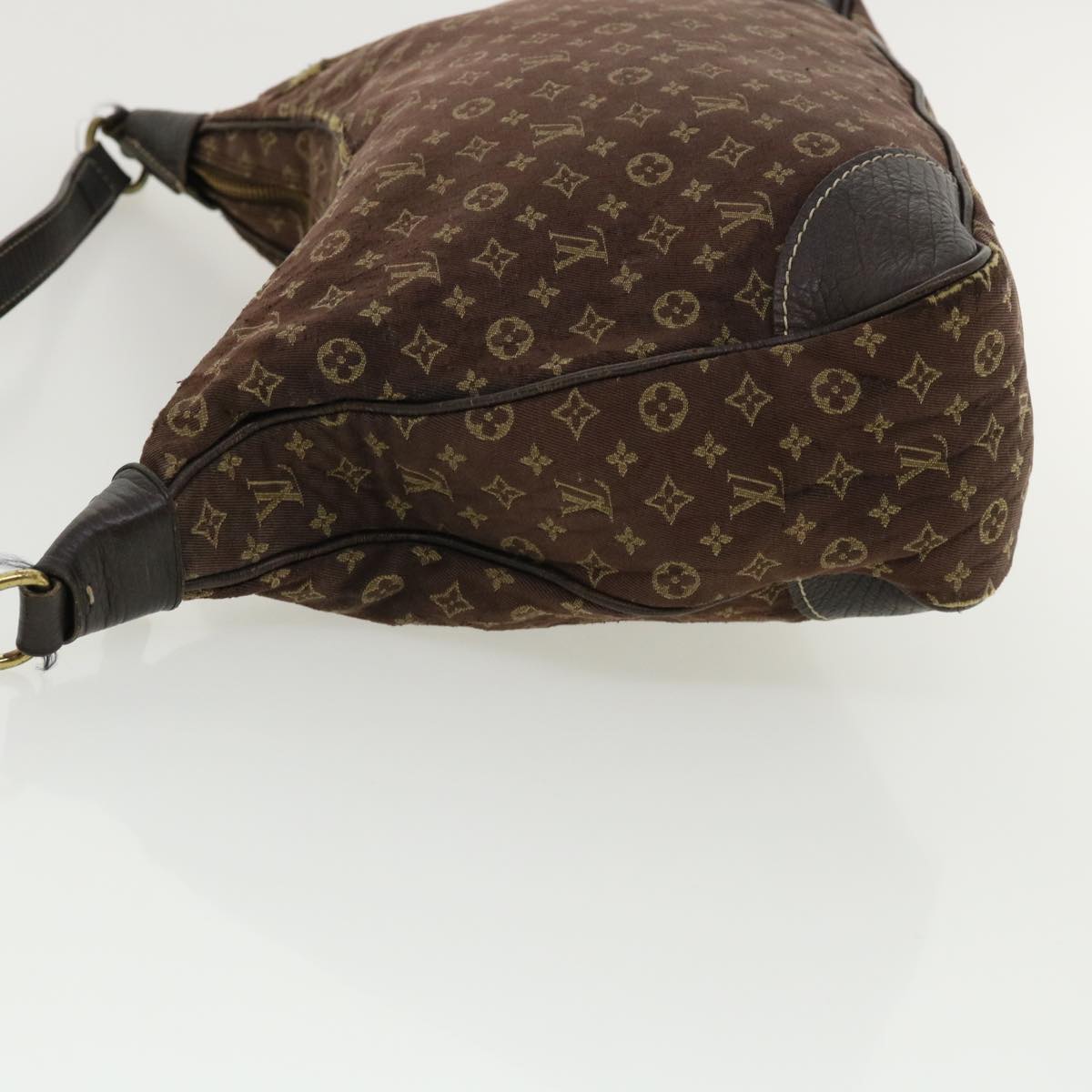 LOUIS VUITTON Monogram Mini Lin Boulogne 30 Shoulder Bag Brown M95225 bs3243