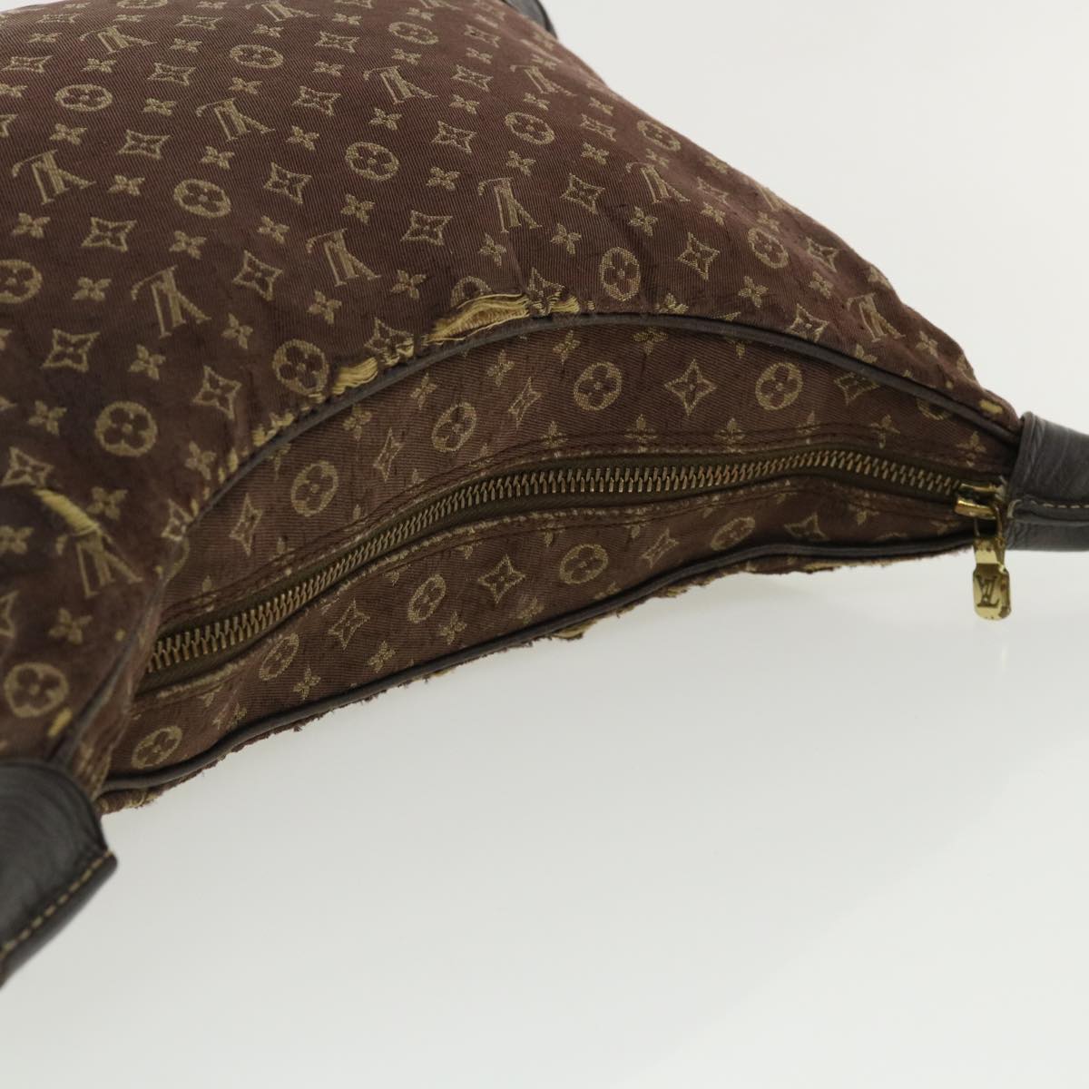 LOUIS VUITTON Monogram Mini Lin Boulogne 30 Shoulder Bag Brown M95225 bs3243