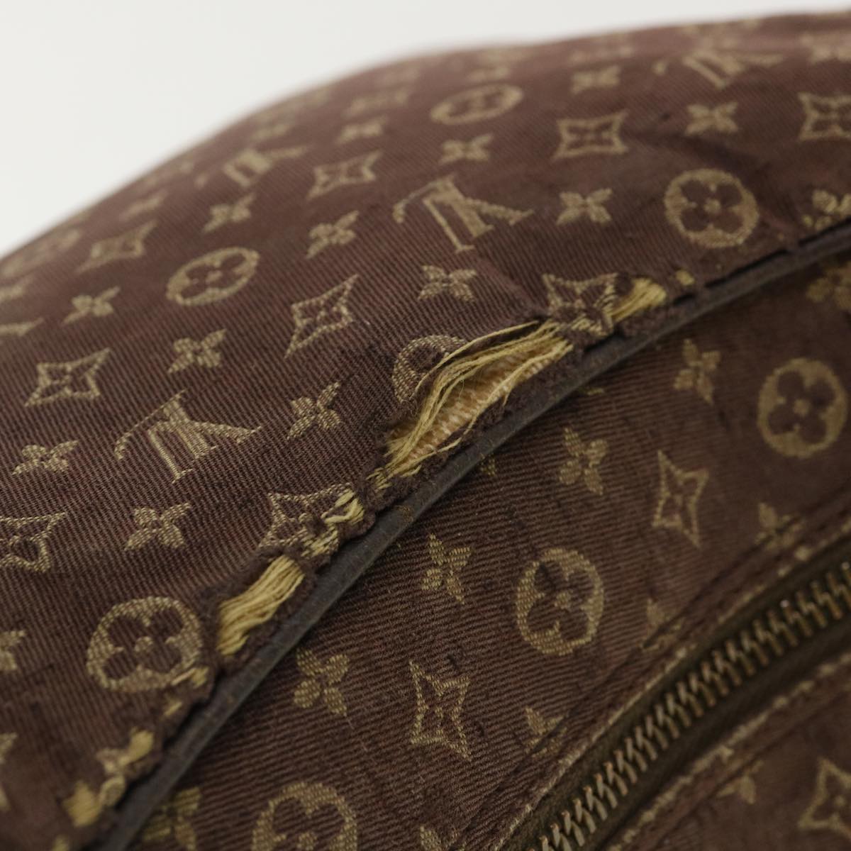 LOUIS VUITTON Monogram Mini Lin Boulogne 30 Shoulder Bag Brown M95225 bs3243