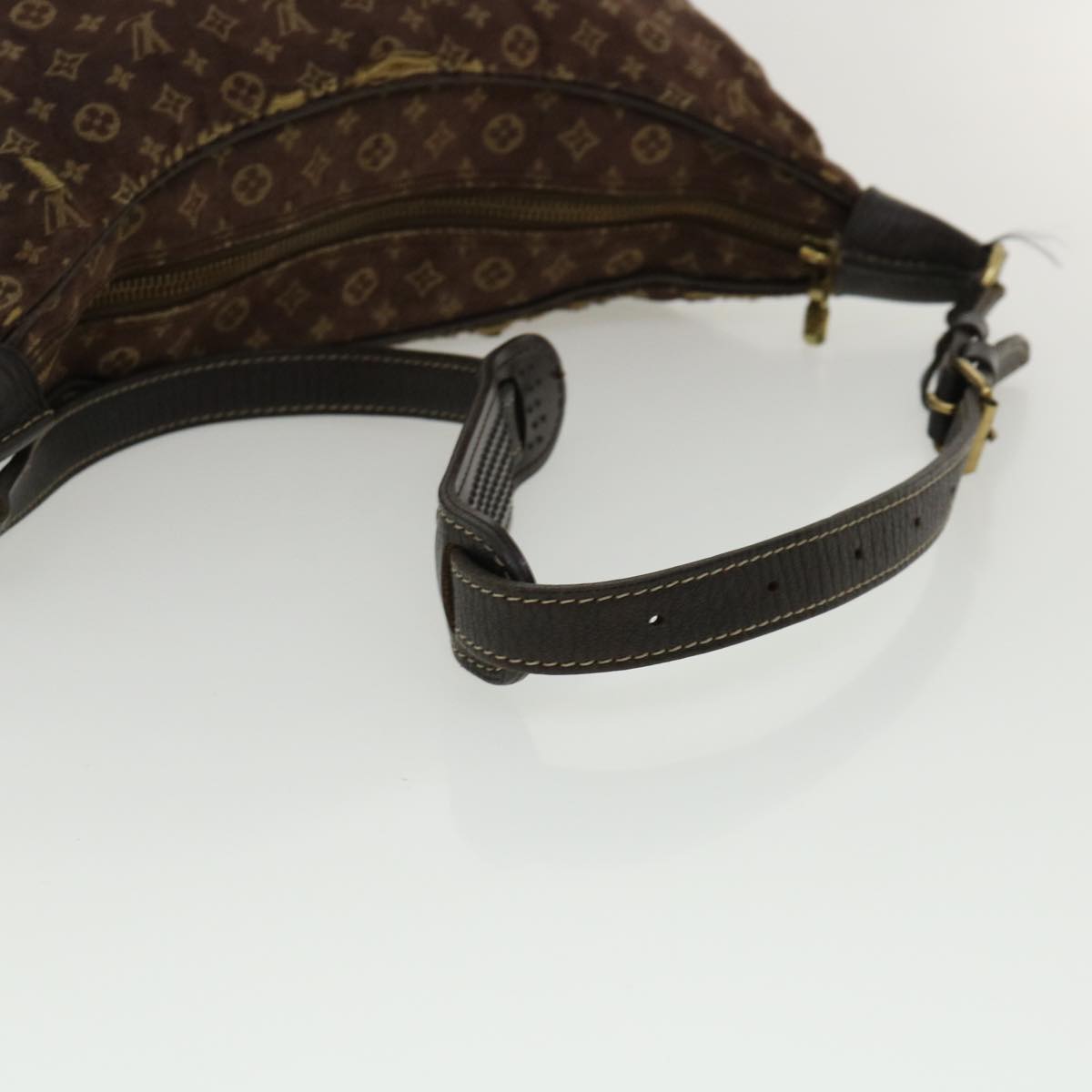 LOUIS VUITTON Monogram Mini Lin Boulogne 30 Shoulder Bag Brown M95225 bs3243