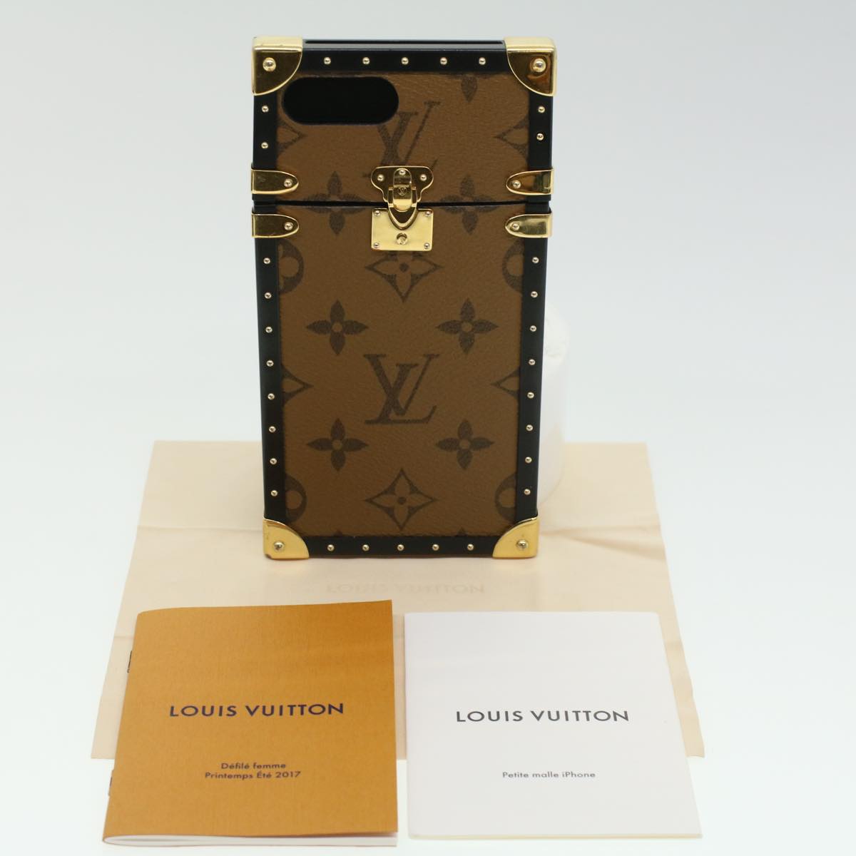 LOUIS VUITTON Monogram Eye Trunk iPhone Case iPhone7+ M64484 LV Auth bs3246