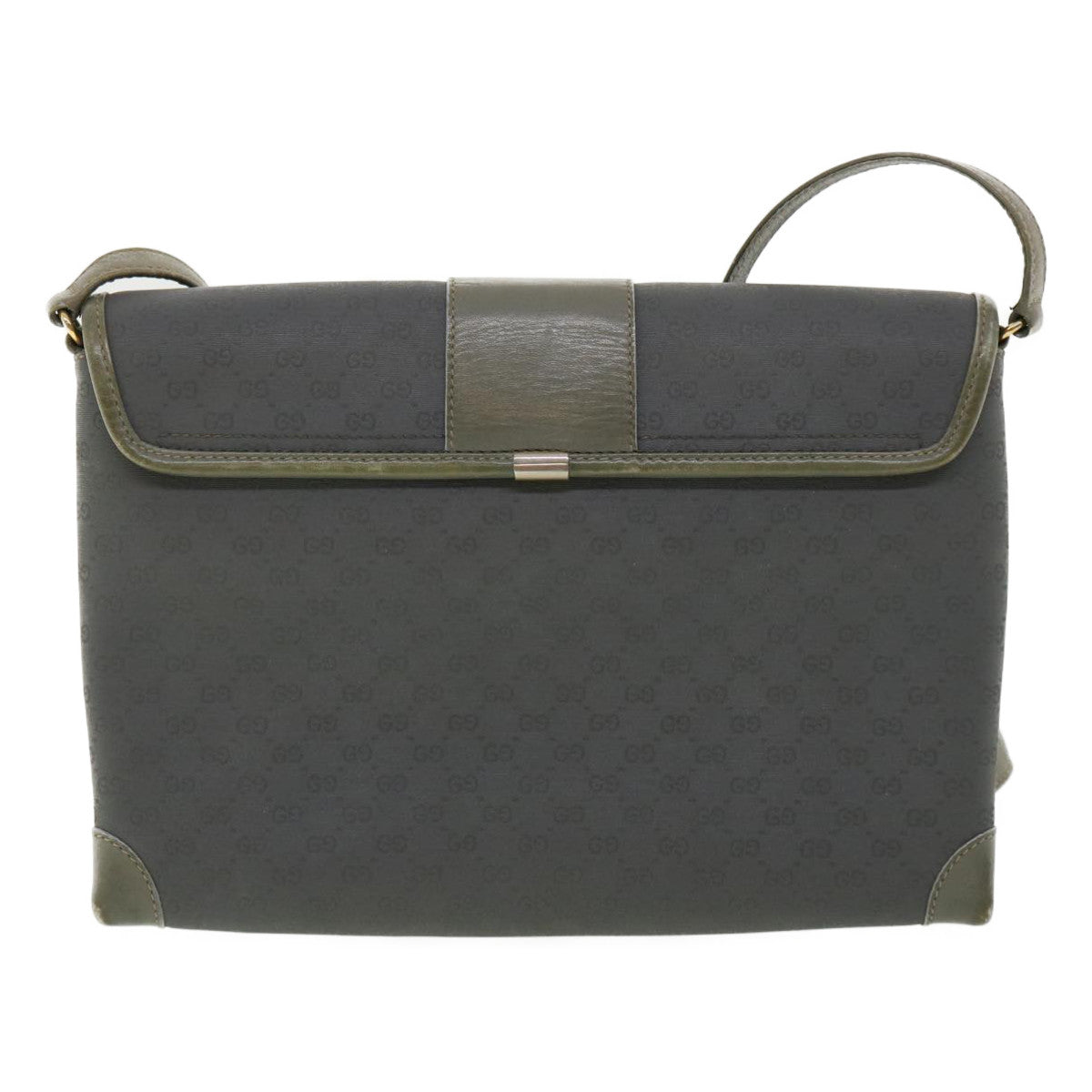 GUCCI Micro GG Canvas Shoulder Bag Gray Auth bs3248 - 0