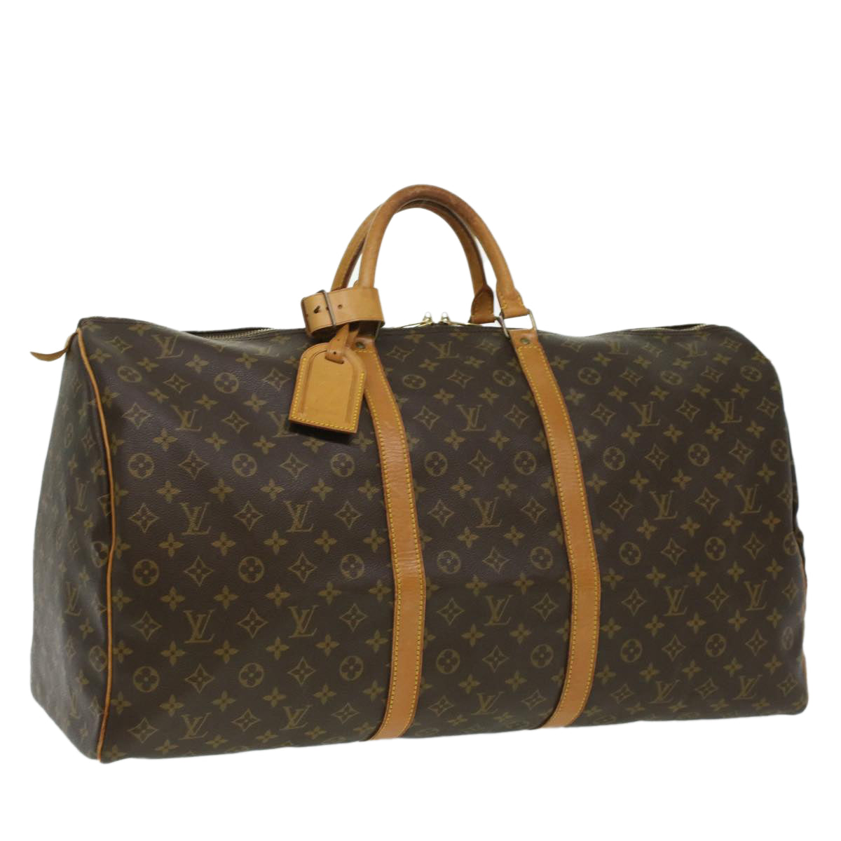 LOUIS VUITTON Monogram Keepall 60 Boston Bag M41422 LV Auth bs3258