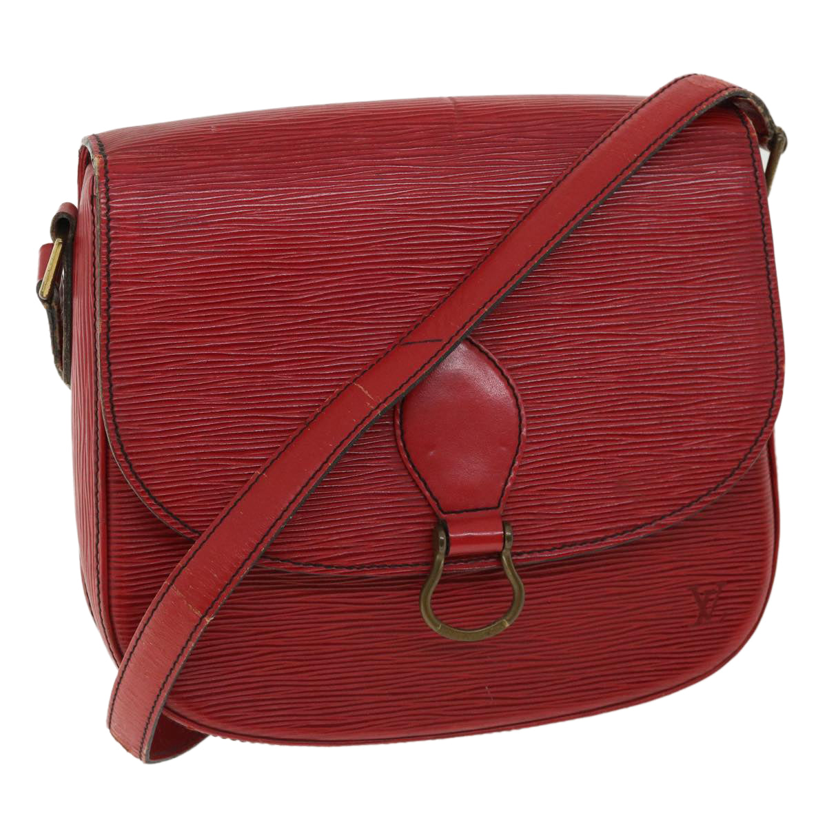 LOUIS VUITTON Epi Saint Cloud GM Shoulder Bag Red M52197 LV Auth bs3286