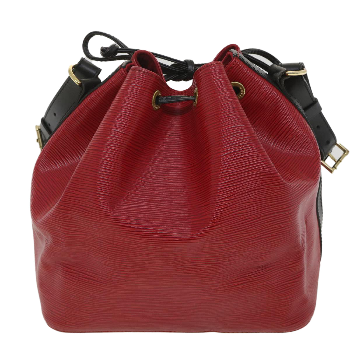 LOUIS VUITTON Epi Petit Noe Shoulder Bag bicolor Black Red M44172 LV Auth bs3388 - 0