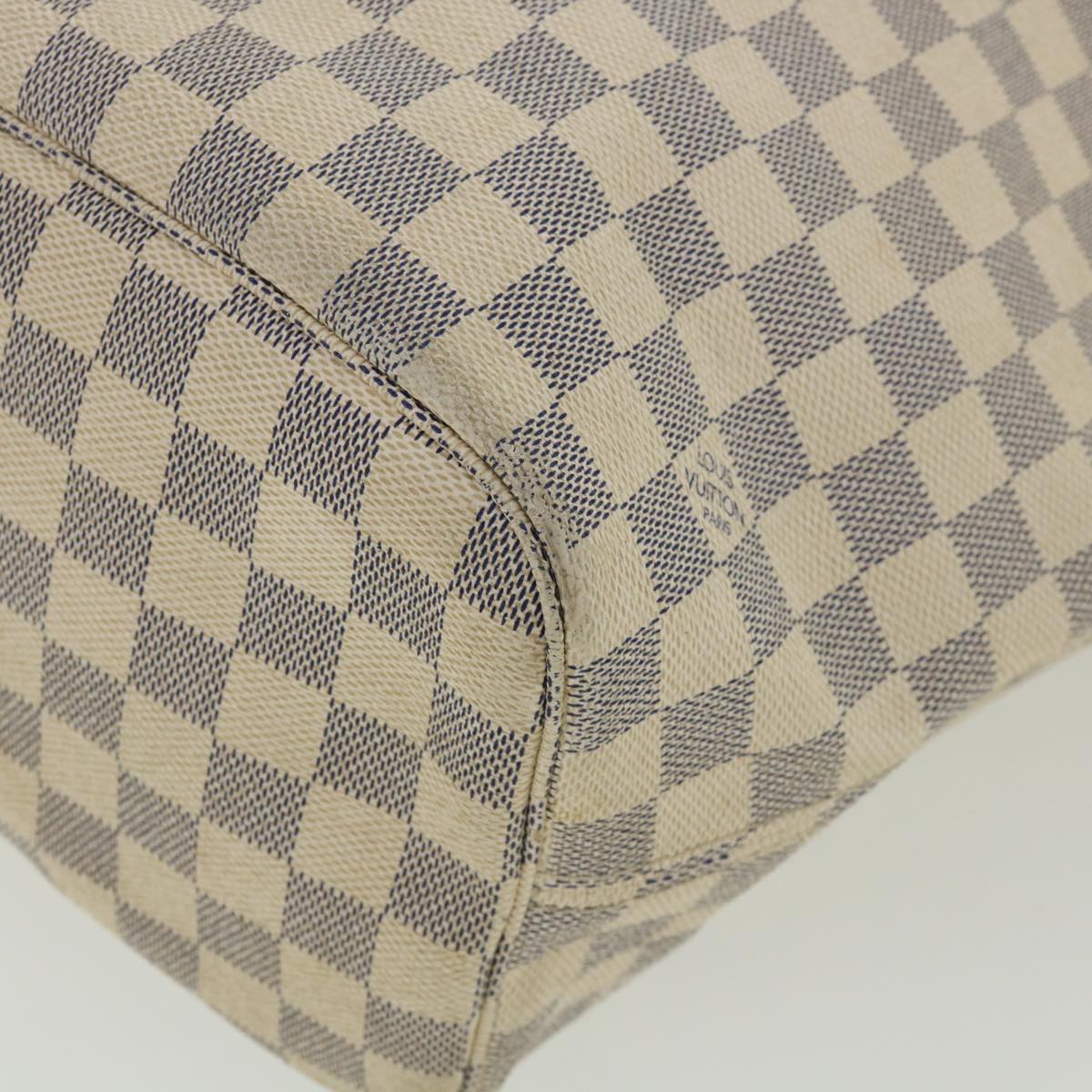 LOUIS VUITTON Damier Azur Neverfull MM Tote Bag N41605 LV Auth bs3414