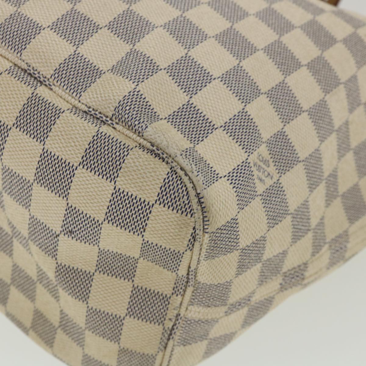 LOUIS VUITTON Damier Azur Neverfull MM Tote Bag N41605 LV Auth bs3414