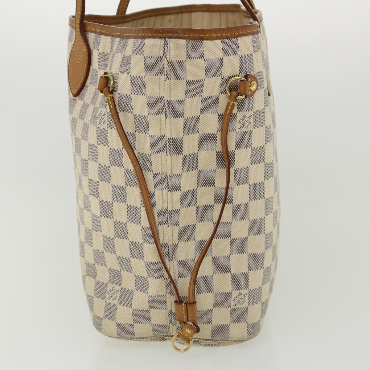 LOUIS VUITTON Damier Azur Neverfull MM Tote Bag N41605 LV Auth bs3414