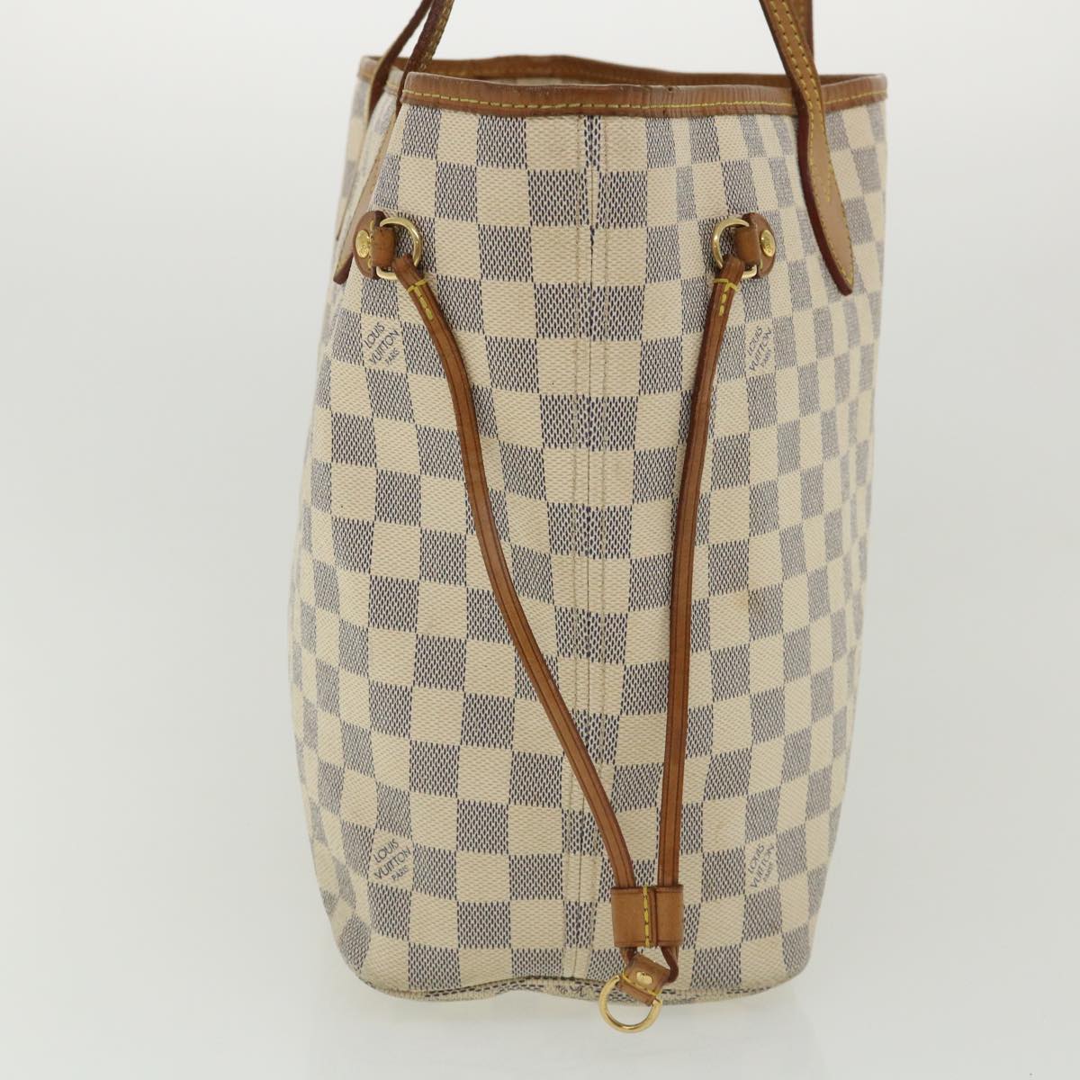 LOUIS VUITTON Damier Azur Neverfull MM Tote Bag N41605 LV Auth bs3414