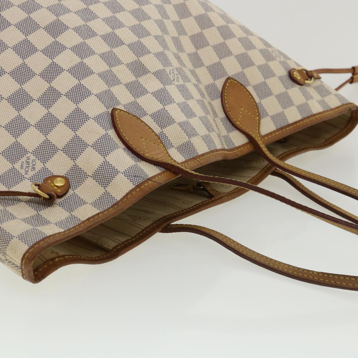 LOUIS VUITTON Damier Azur Neverfull MM Tote Bag N41605 LV Auth bs3414