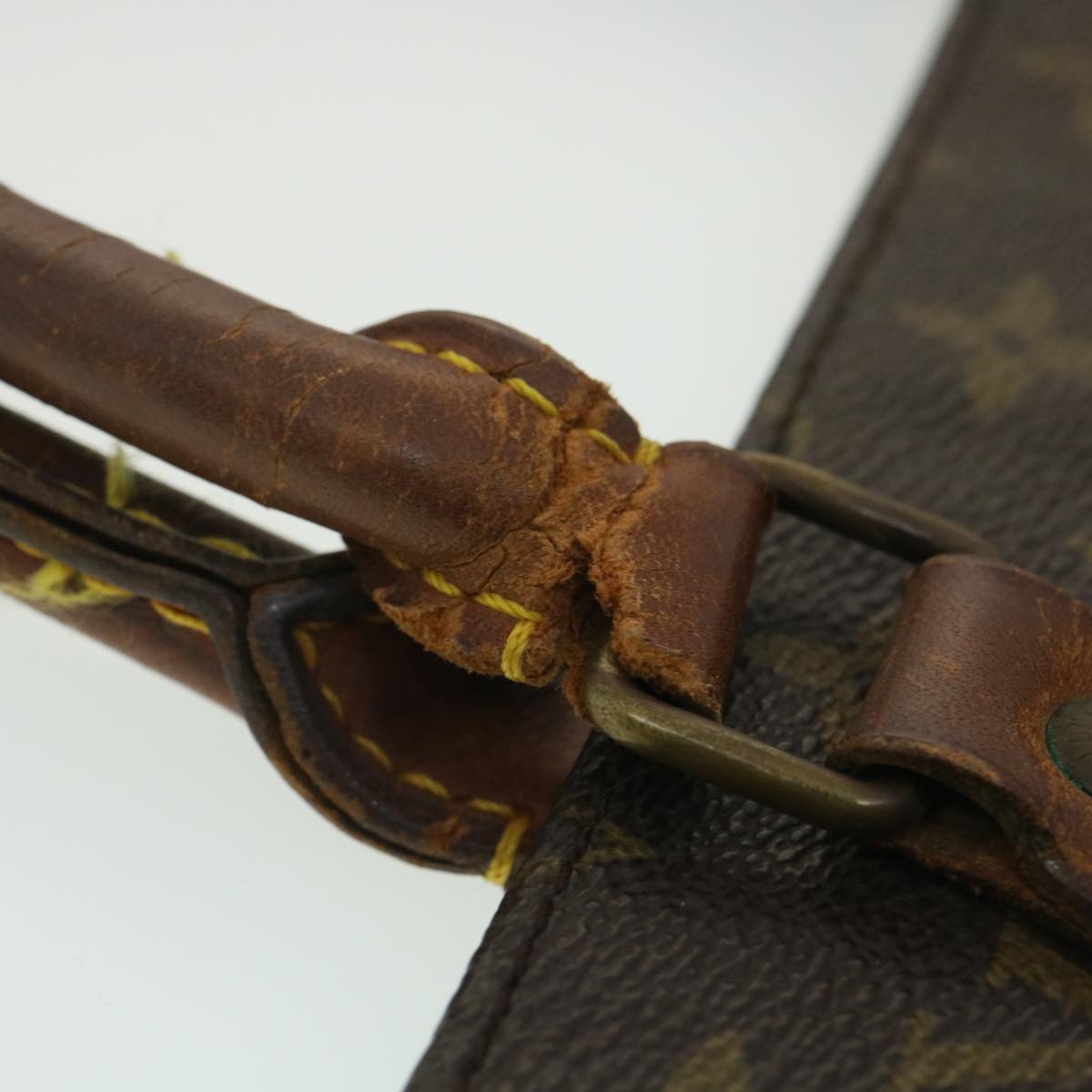 LOUIS VUITTON Monogram Sac Plat Hand Bag M51140 LV Auth bs3453