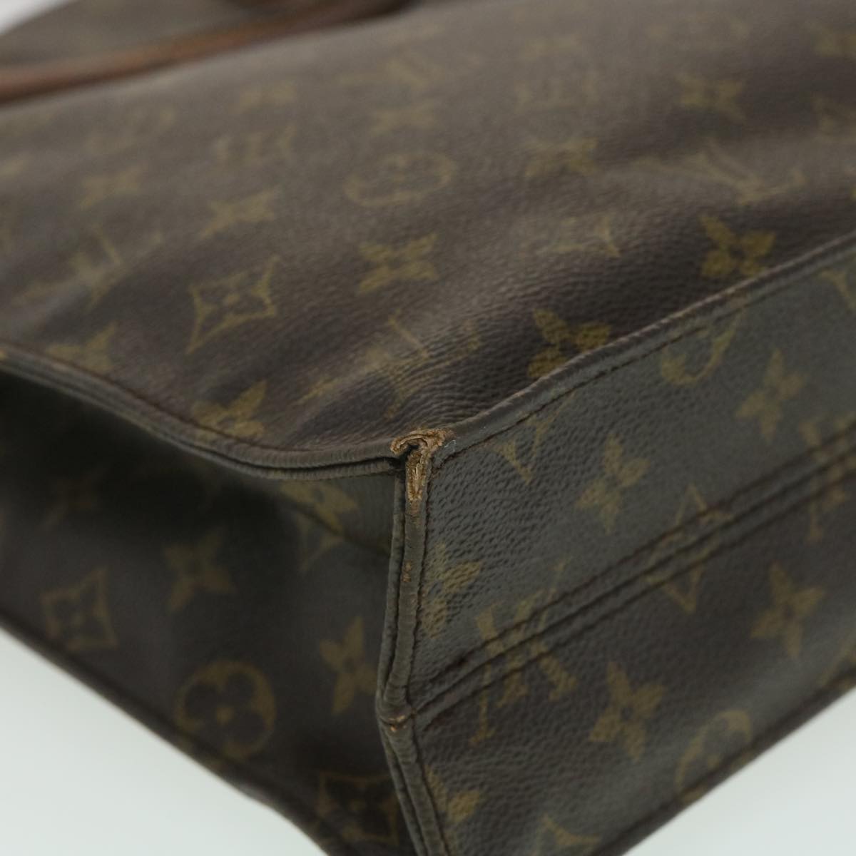 LOUIS VUITTON Monogram Sac Plat Hand Bag M51140 LV Auth bs3453