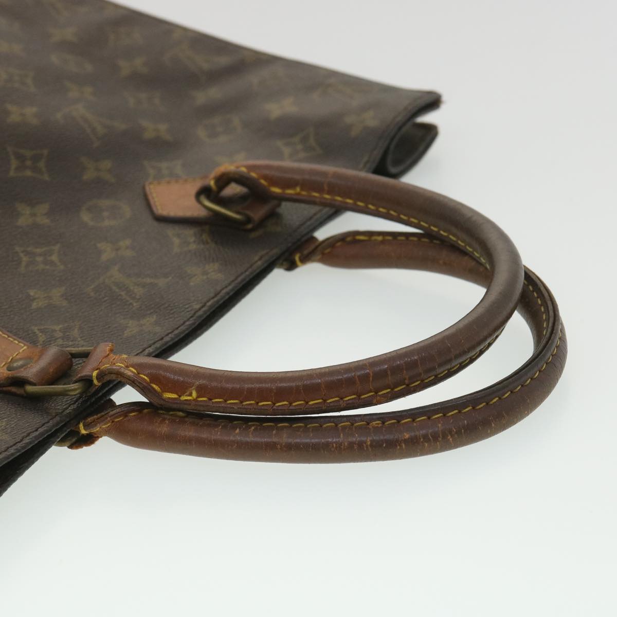 LOUIS VUITTON Monogram Sac Plat Hand Bag M51140 LV Auth bs3453