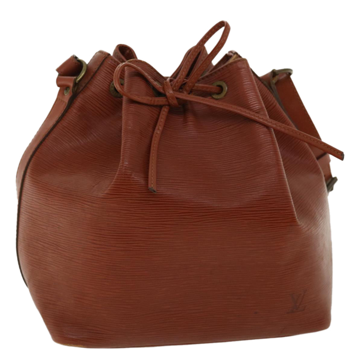 LOUIS VUITTON Epi Petit Noe Shoulder Bag Vintage Brown Kenya M44108 Auth bs3468