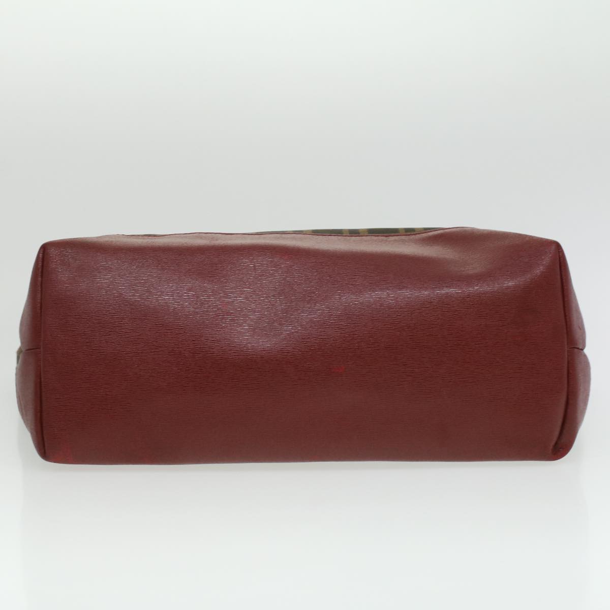 FENDI Zucca Canvas Shoulder Bag Brown Red Auth bs3494