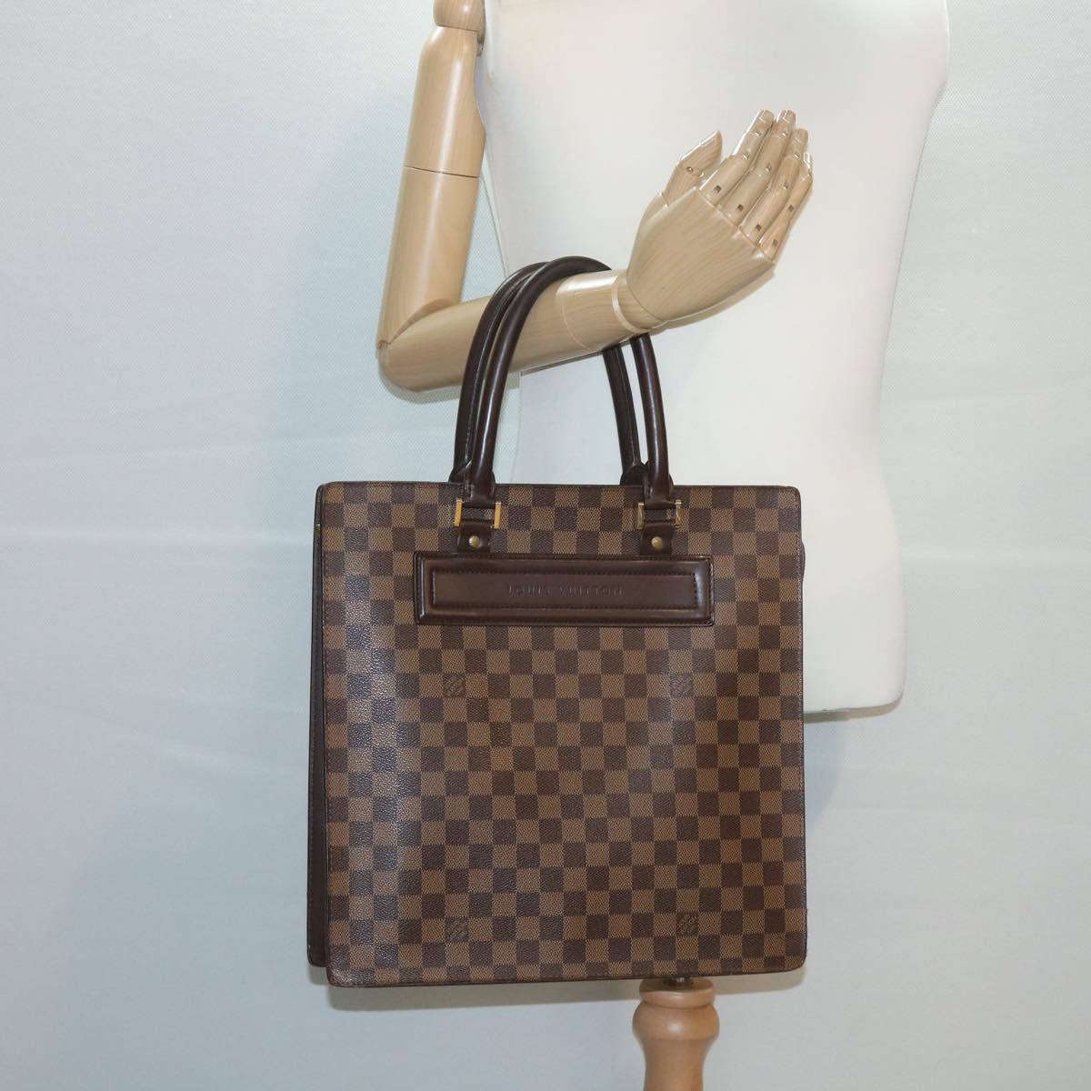 LOUIS VUITTON Damier Ebene Venice GM Hand Bag N51146 LV Auth bs3510