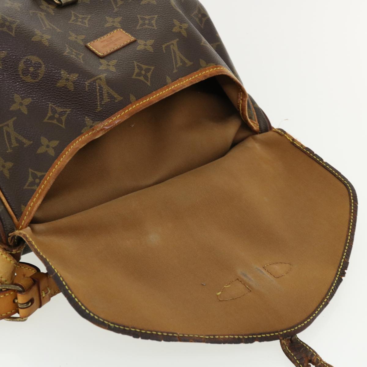 LOUIS VUITTON Monogram Saumur 30 Shoulder Bag M42256 LV Auth bs3518