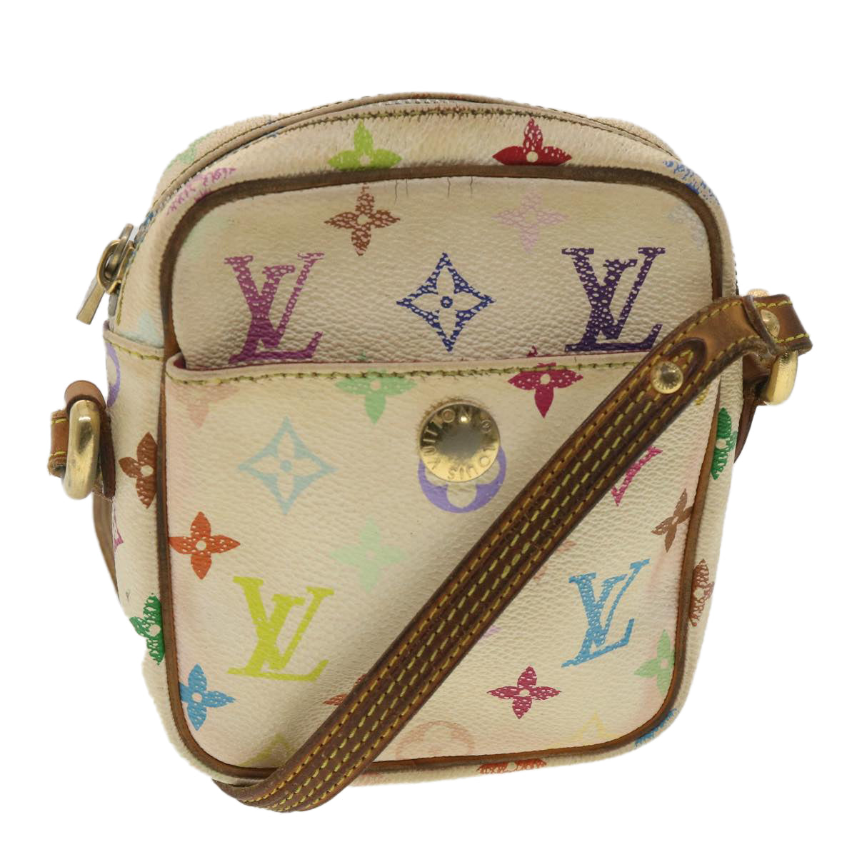 LOUIS VUITTON Monogram Multicolor lift Shoulder Bag White M40055 LV Auth bs3533