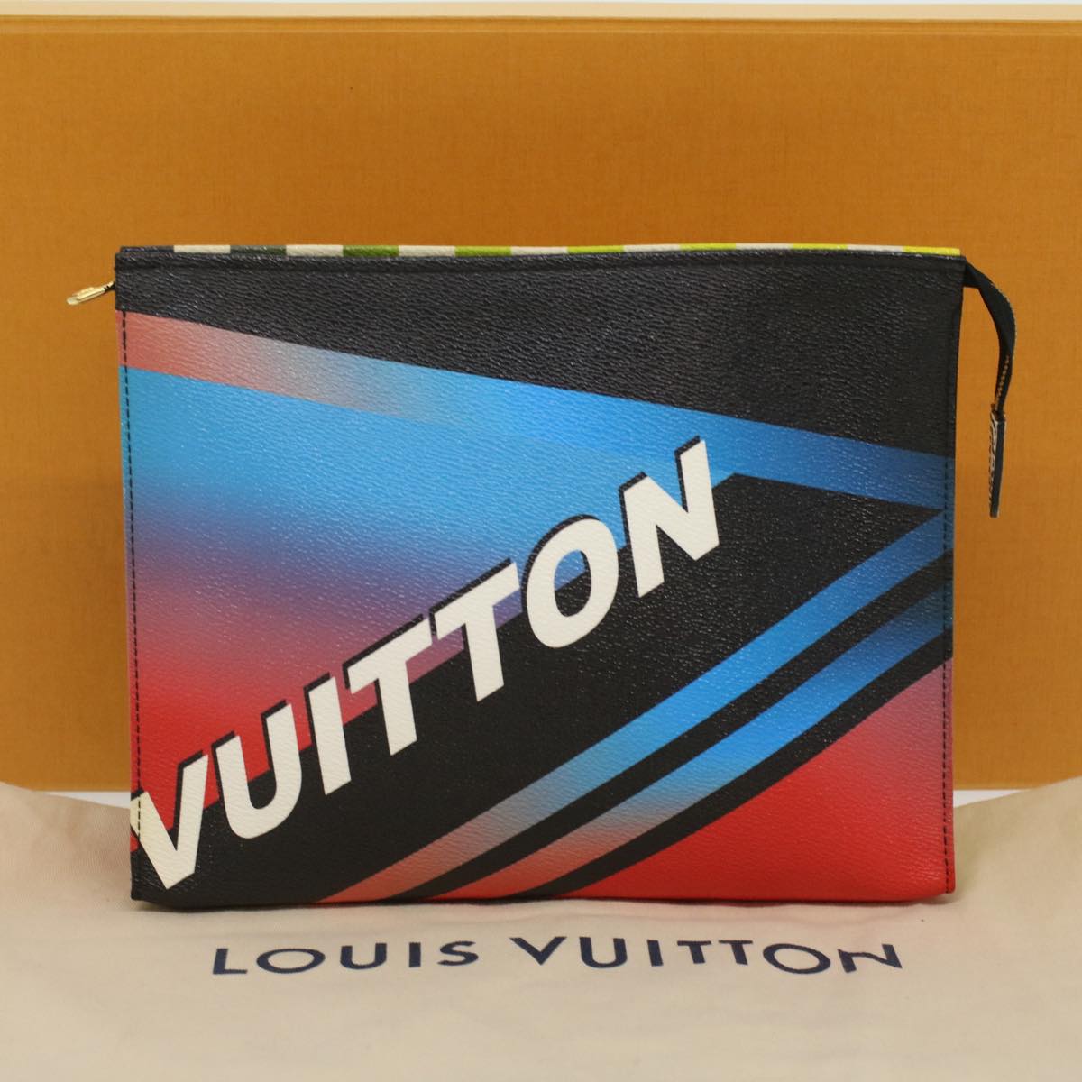 LOUIS VUITTON Damier color Posh Toilette 26 Clutch Bag Multicolor M51230 bs3615