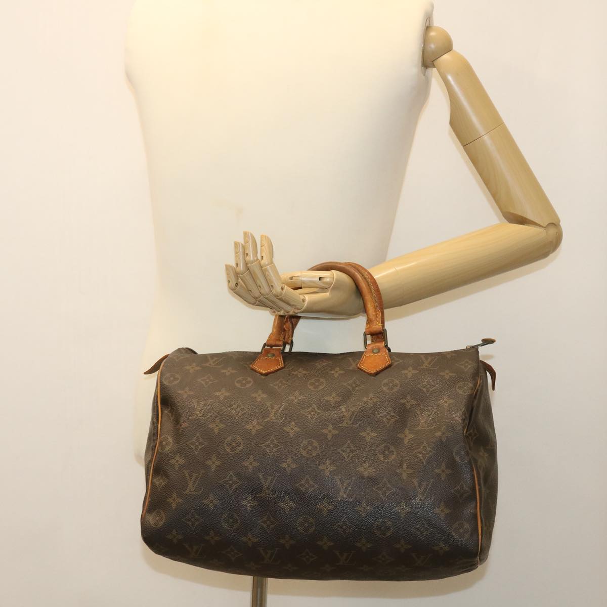 LOUIS VUITTON Monogram Speedy 35 Hand Bag M41524 LV Auth bs3618