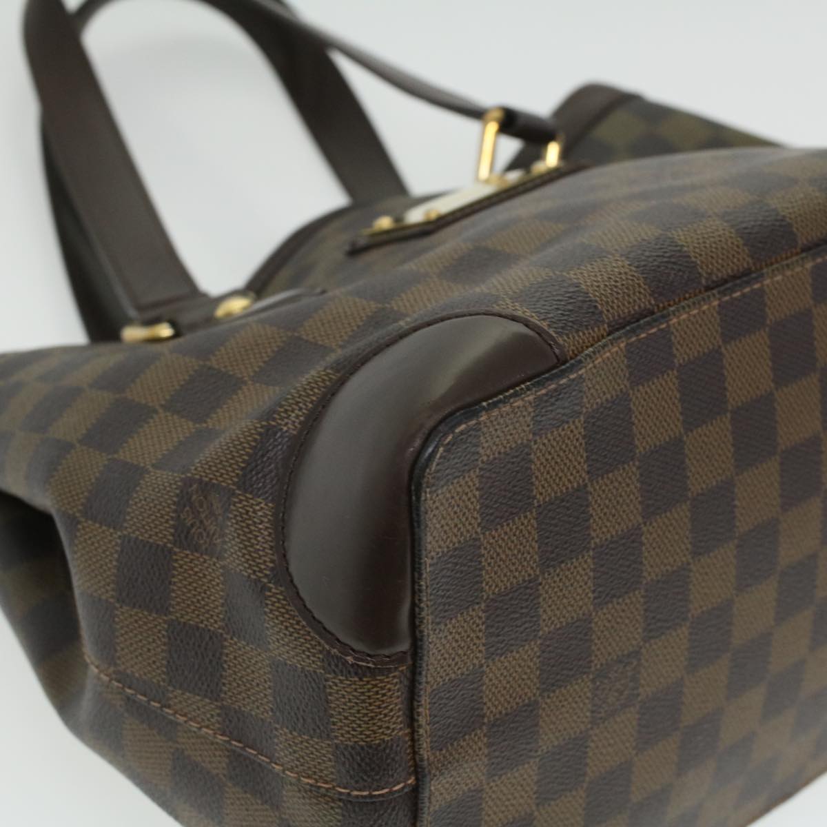 LOUIS VUITTON Damier Ebene Hampstead MM Tote Bag N51204 LV Auth bs3619