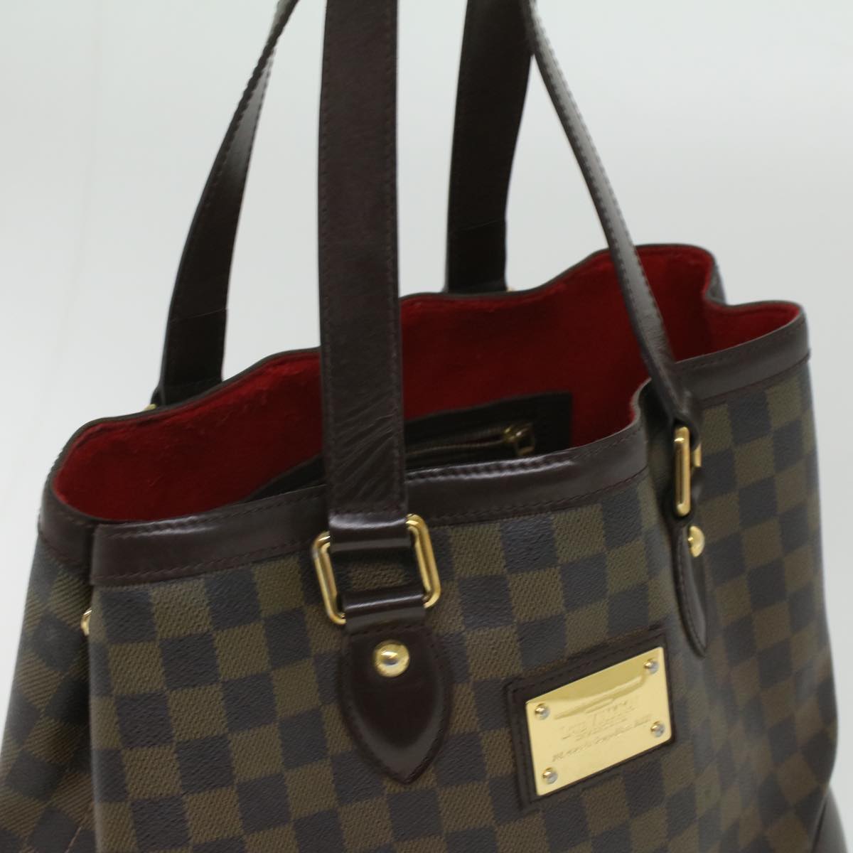 LOUIS VUITTON Damier Ebene Hampstead MM Tote Bag N51204 LV Auth bs3619