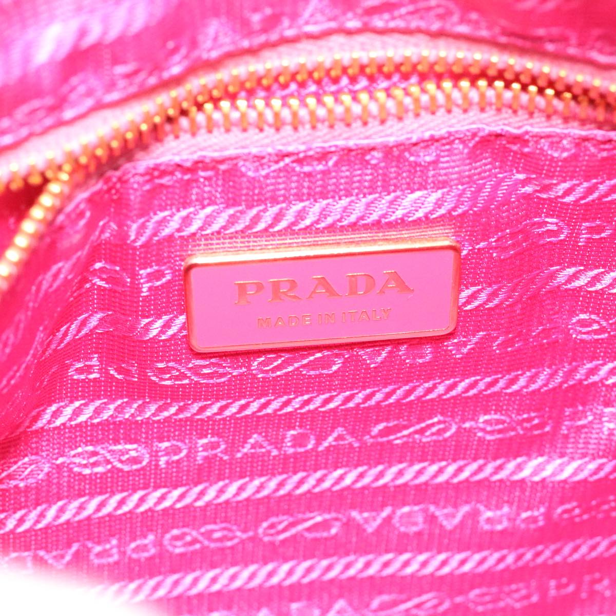 PRADA Shoulder Bag Nylon Pink Auth bs3632