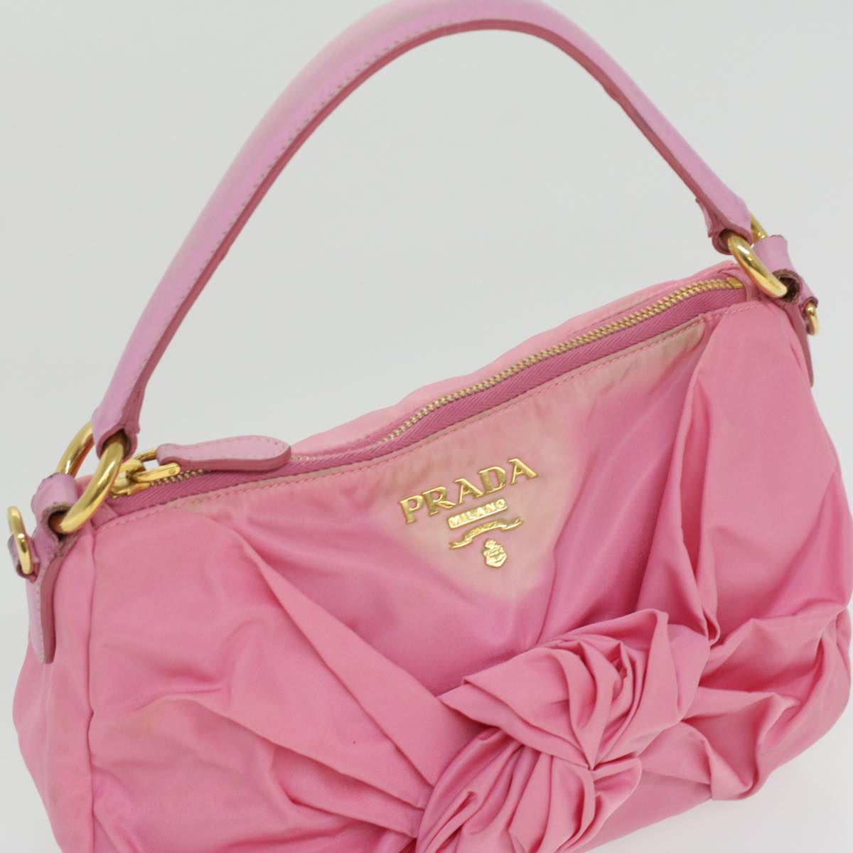 PRADA Shoulder Bag Nylon Pink Auth bs3632