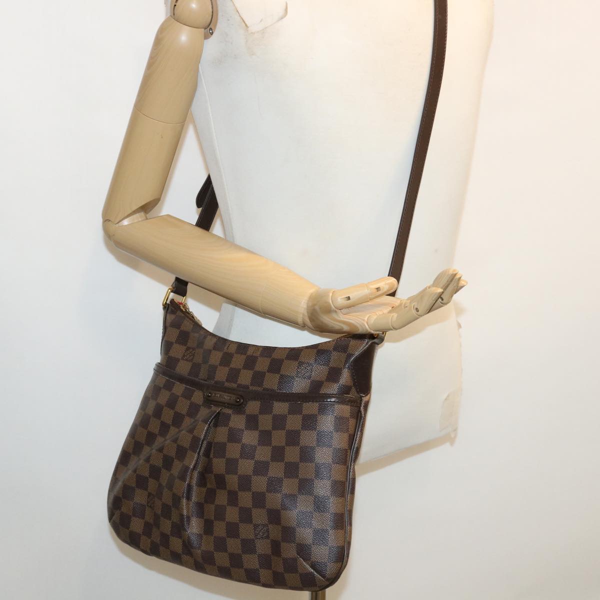 LOUIS VUITTON Damier Ebene Bloomsbury PM Shoulder Bag N42251 LV Auth bs3679