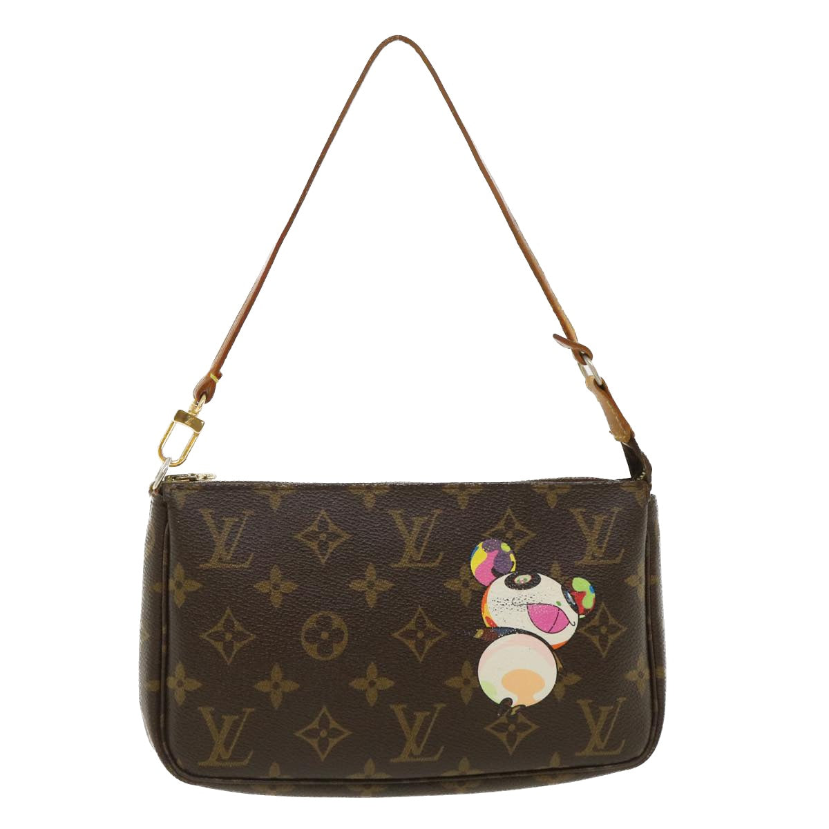 LOUIS VUITTON Monogram Panda Pochette Accessoires Pouch M51981 LV Auth bs3685