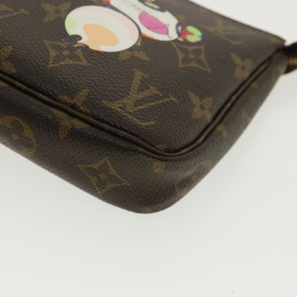 LOUIS VUITTON Monogram Panda Pochette Accessoires Pouch M51981 LV Auth bs3685