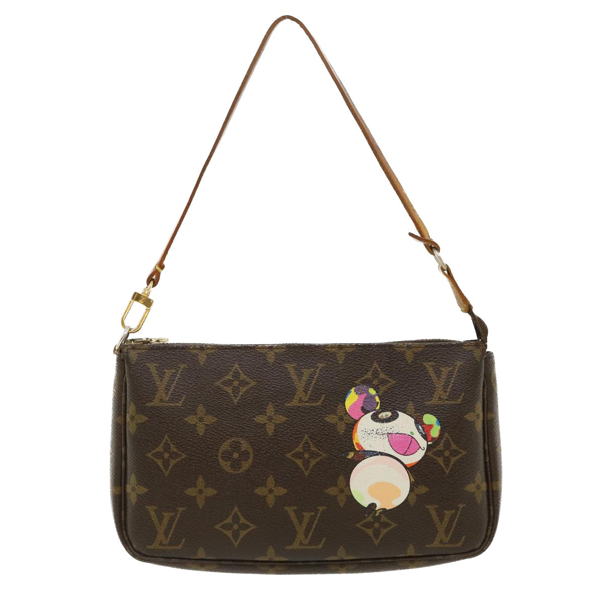 LOUIS VUITTON Monogram Panda Pochette Accessoires Pouch M51981 LV Auth bs3685