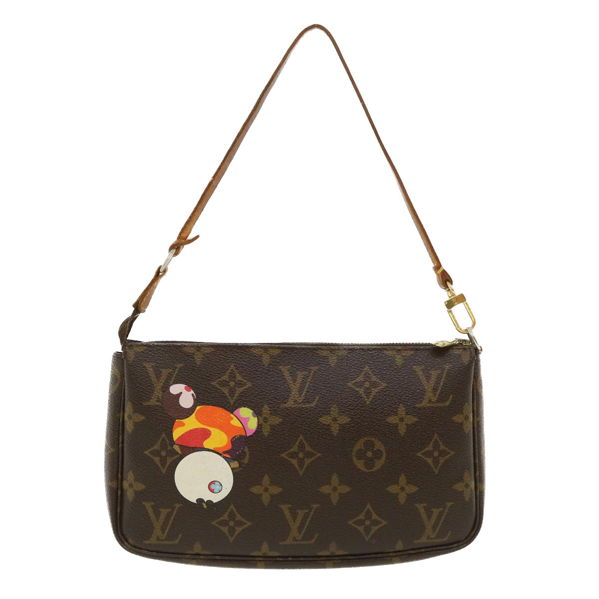 LOUIS VUITTON Monogram Panda Pochette Accessoires Pouch M51981 LV Auth bs3685