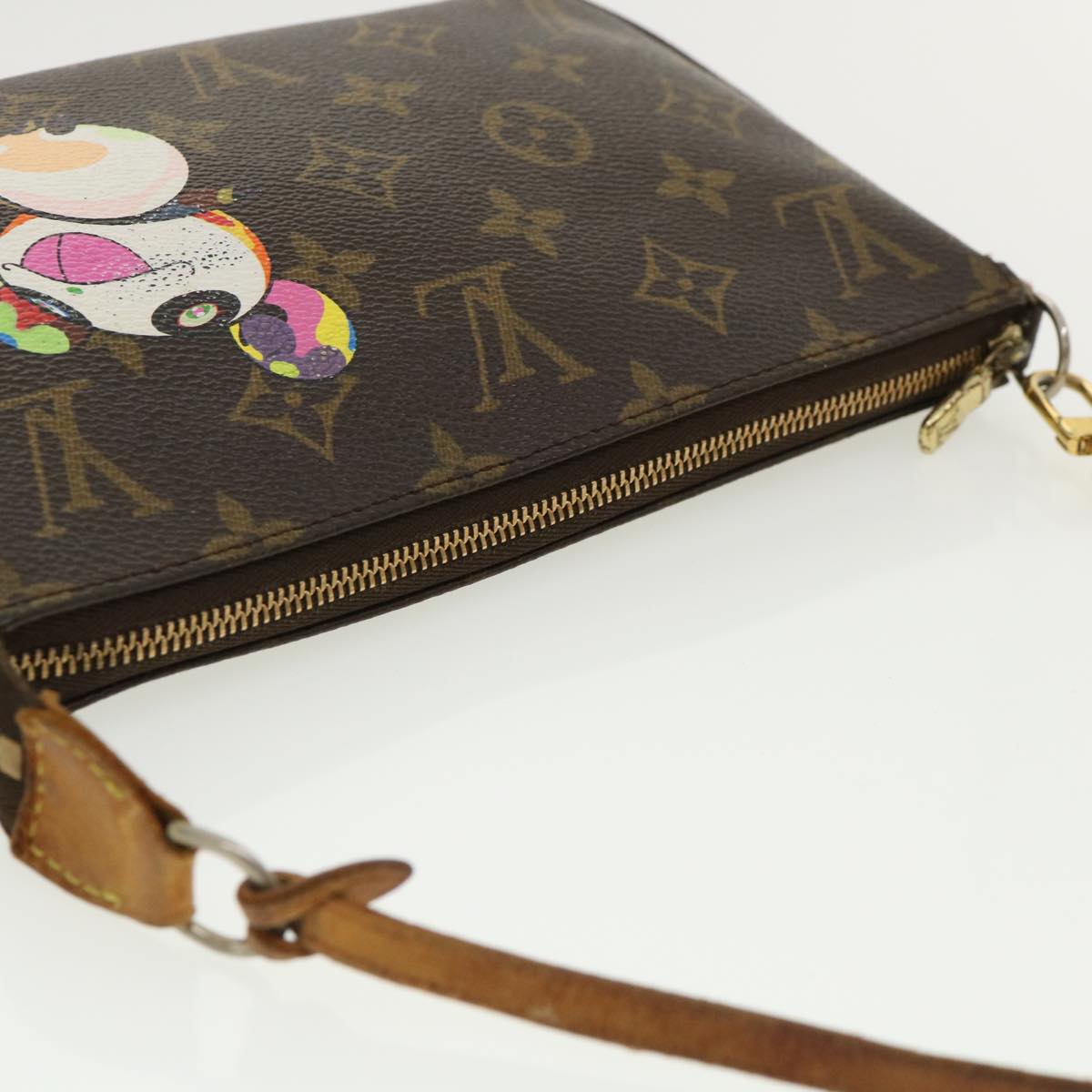 LOUIS VUITTON Monogram Panda Pochette Accessoires Pouch M51981 LV Auth bs3685