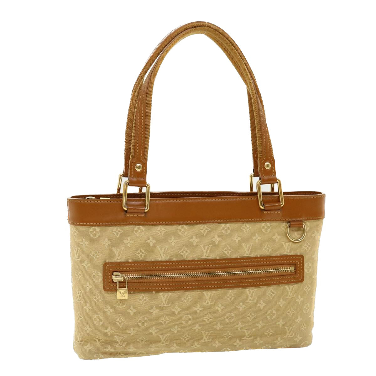 LOUIS VUITTON Monogram Mini Lucille PM Hand Bag Beige M92684 LV Auth bs3768