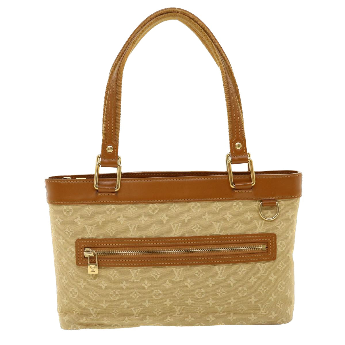 LOUIS VUITTON Monogram Mini Lucille PM Hand Bag Beige M92684 LV Auth bs3768