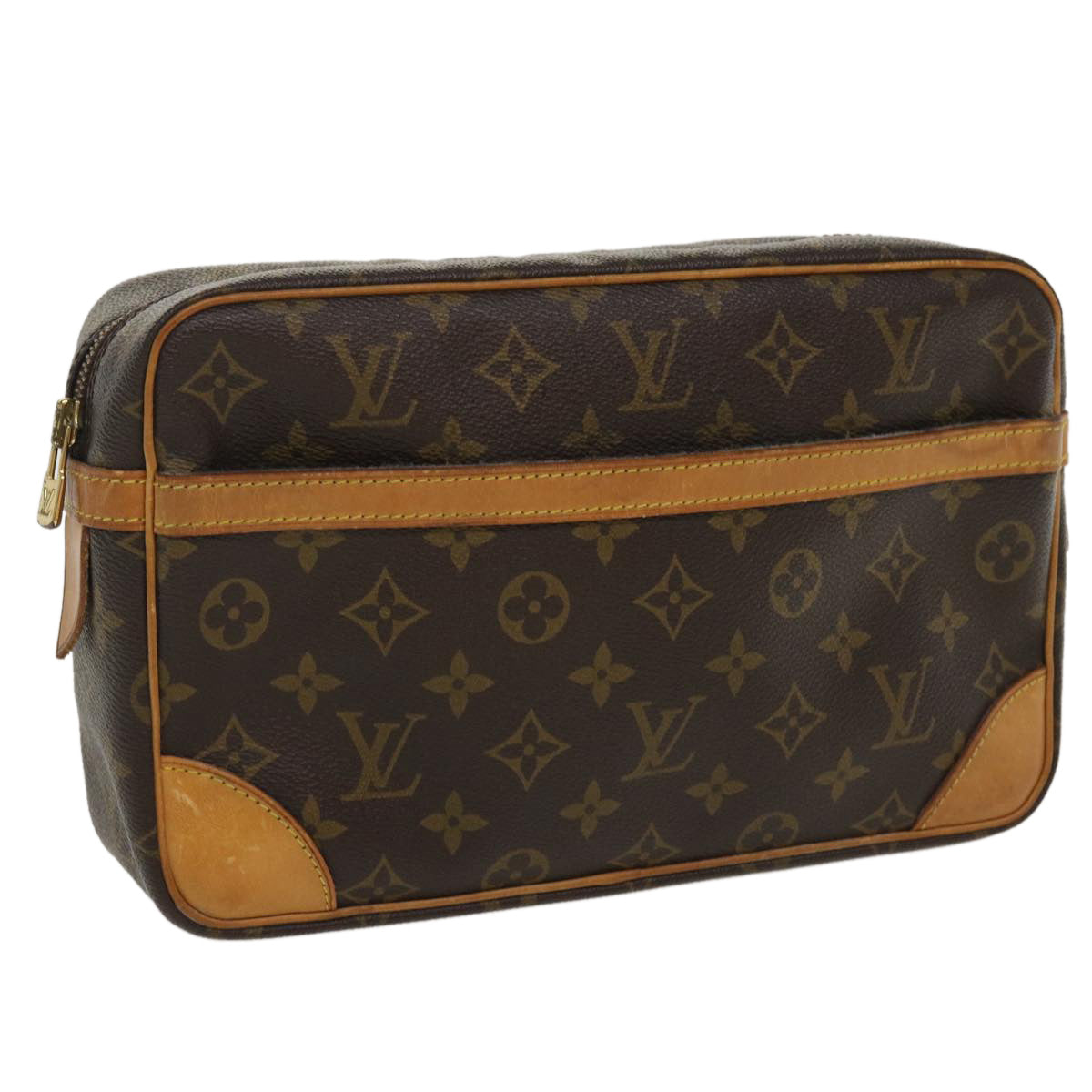 LOUIS VUITTON Monogram Compiegne 28 Clutch Bag M51845 LV Auth bs3812