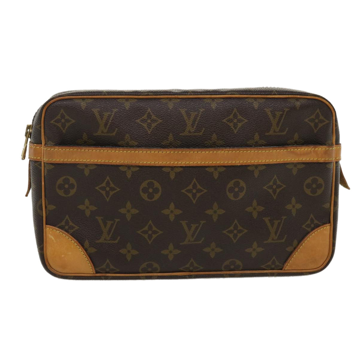 LOUIS VUITTON Monogram Compiegne 28 Clutch Bag M51845 LV Auth bs3812