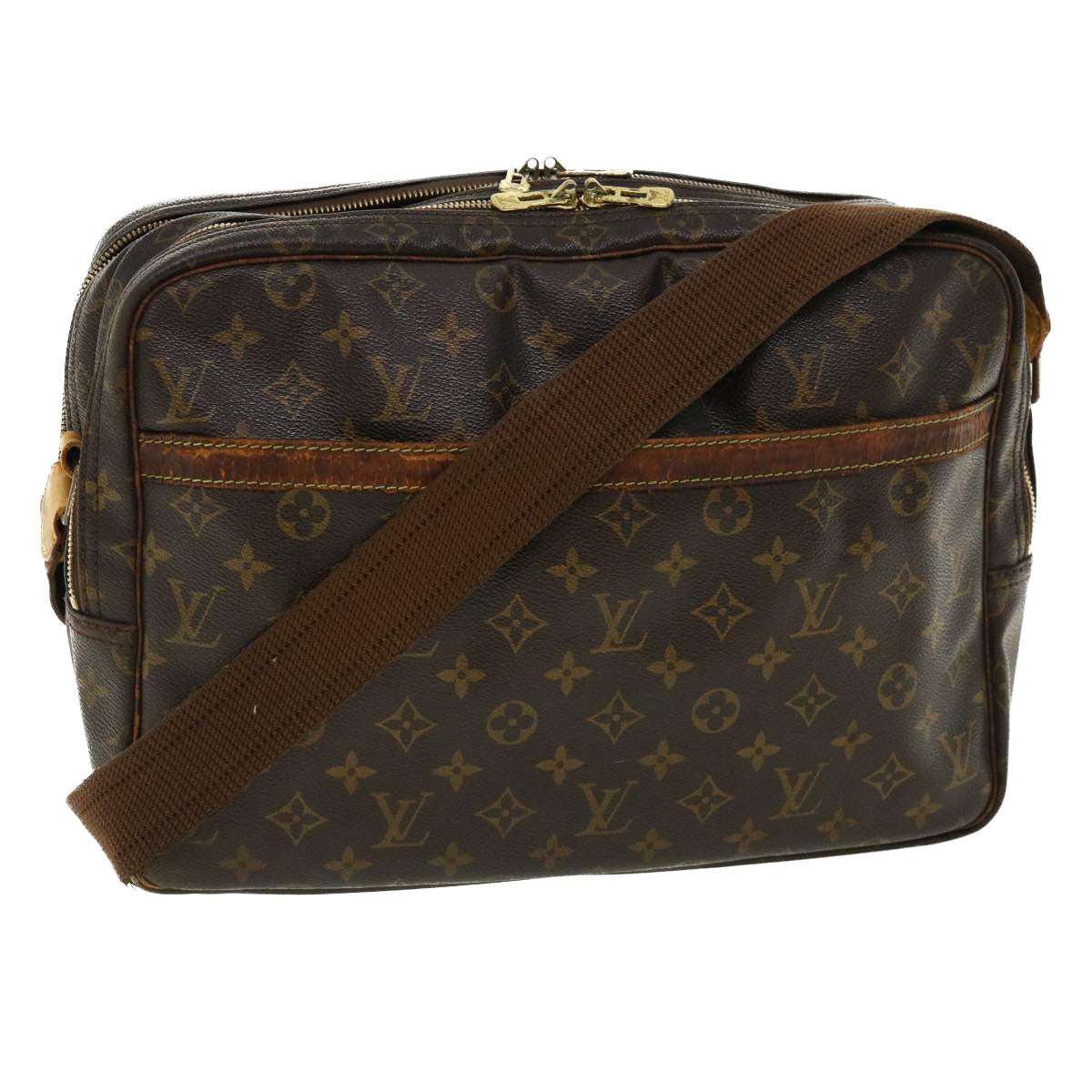 LOUIS VUITTON Monogram Reporter GM Shoulder Bag M45252 LV Auth bs3817